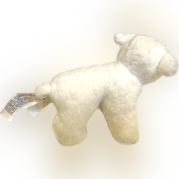 VTG TINY GUND SHEEP LAMB WHITE 4”x3”x2 STUFFED ANIMAL PLUSH FARM EASTER BIBLE - Picture 3 of 5